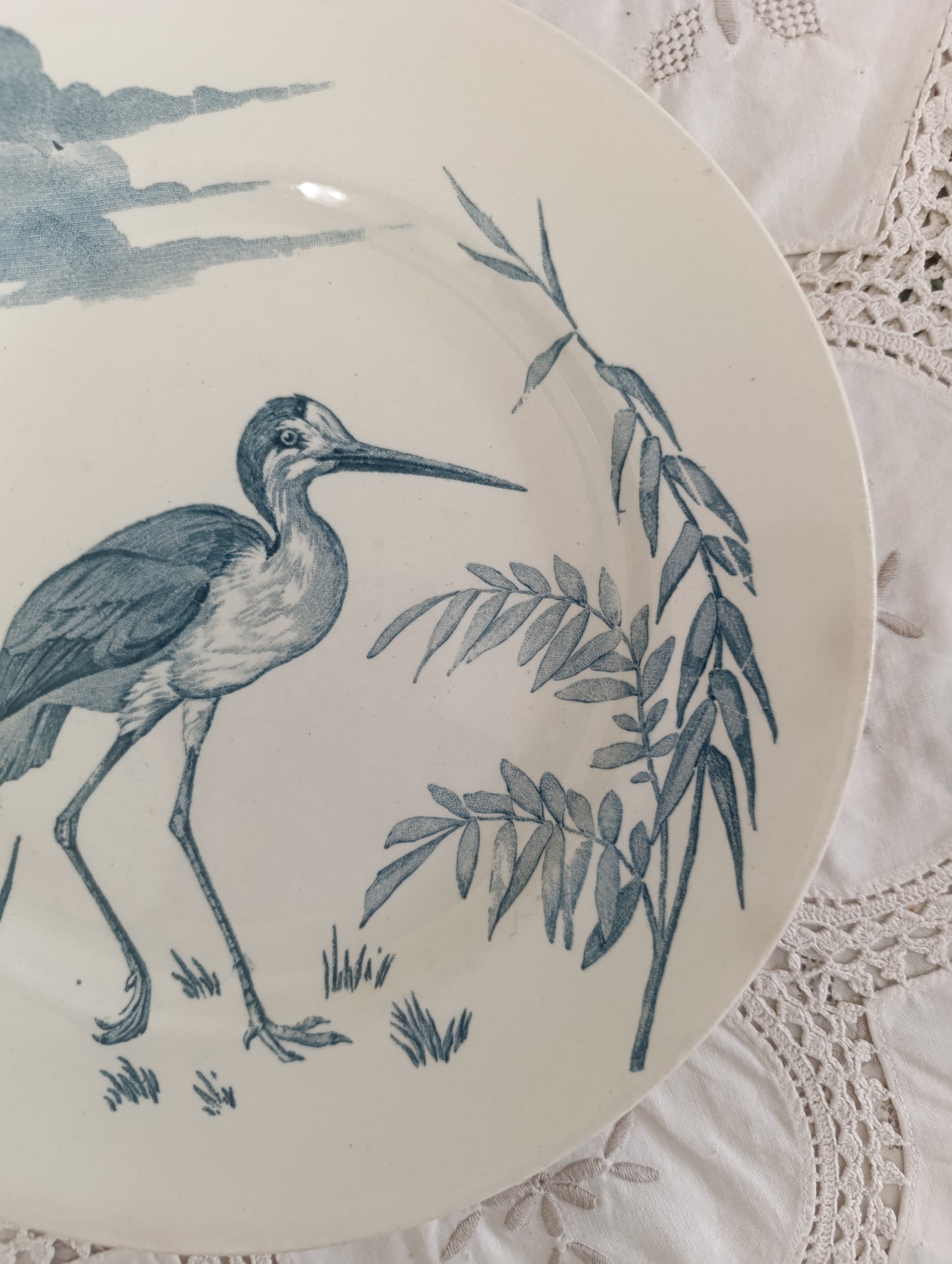 Assiette Oiseau Terre de fer KG Lunéville
