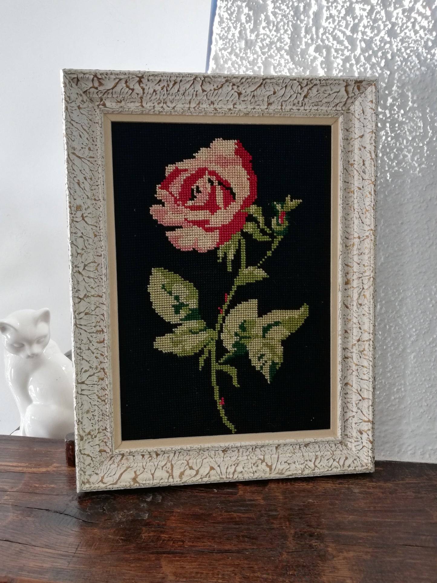 Cadre Canevas Rose Vintage