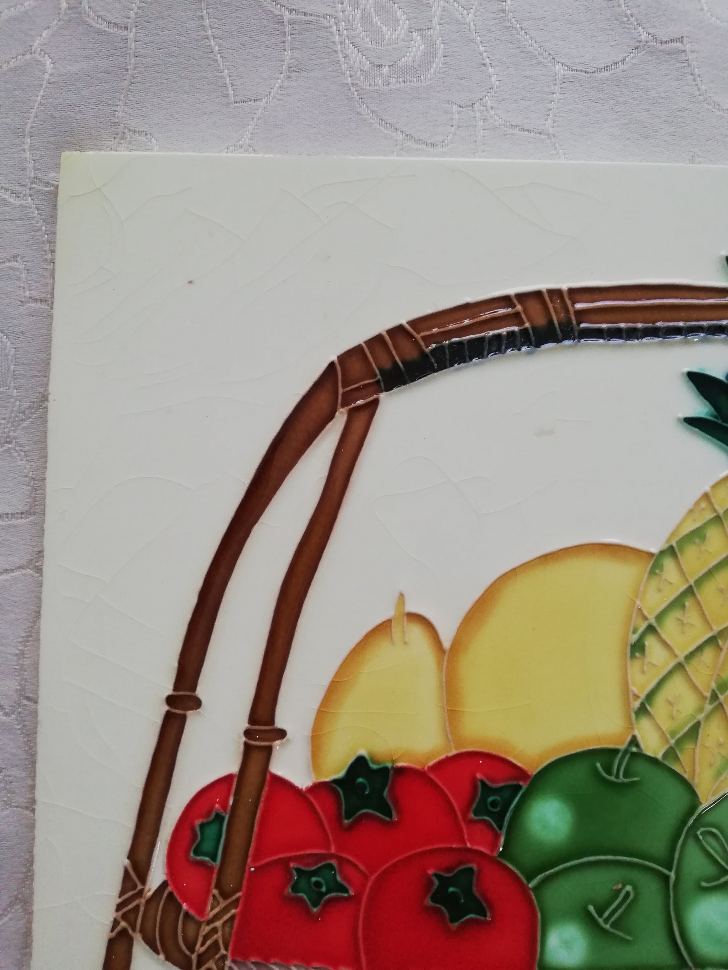 Carrelage deco vintage panier fruits